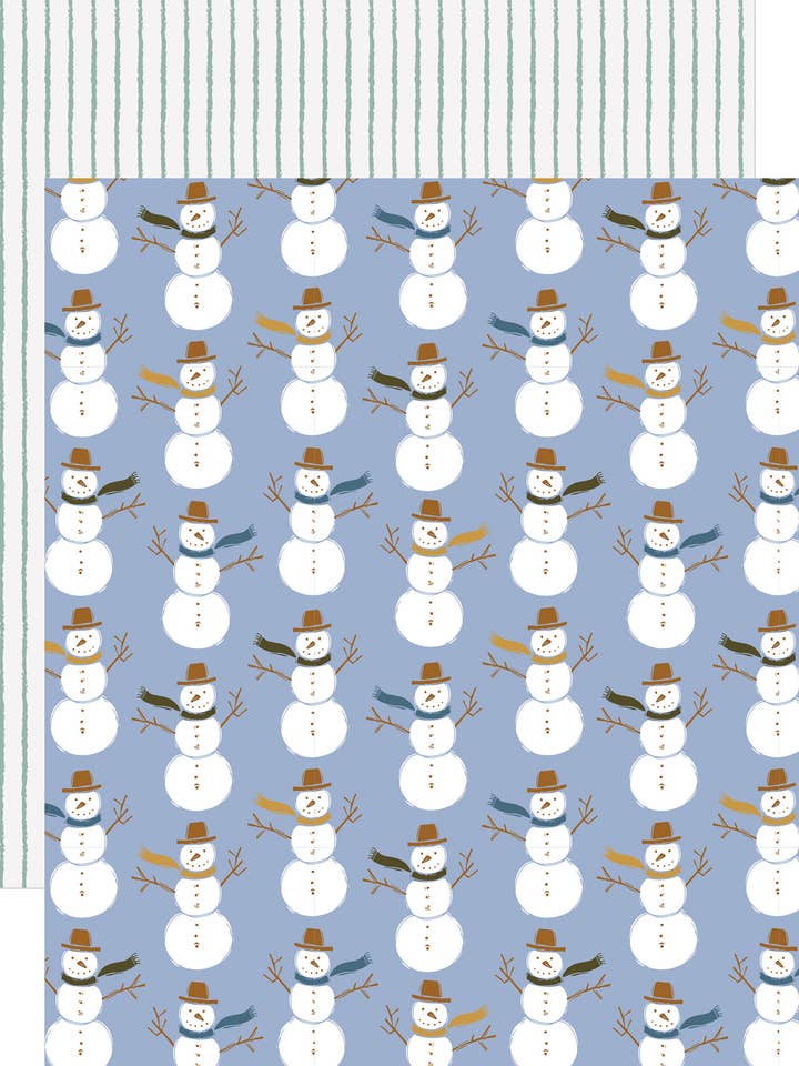 Snemænd 12 x 12 Scrapbogspapir for engroshandel hos Paper House Productions