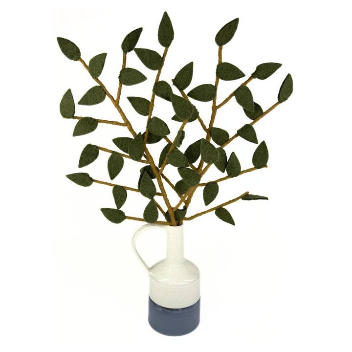 Humble Hilo Handmade Felt Flowers, 2 Leaves Branches for wholesale by Humble Hilo