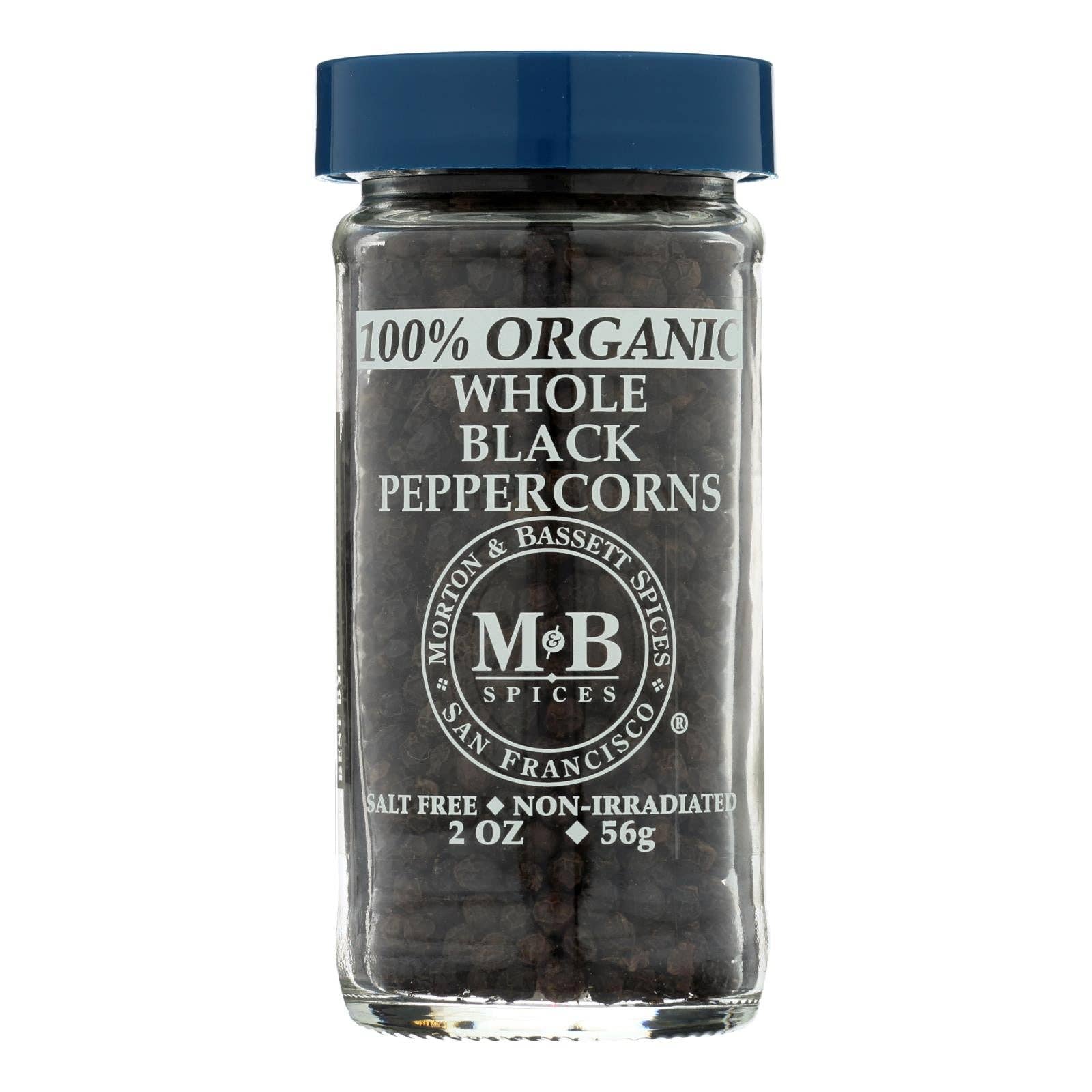 Everyday Supply Co - Wholesale Pepper/Peppercorns - Morton & Bassett Whole Black Pepper, 2 Oz, Pack of 30