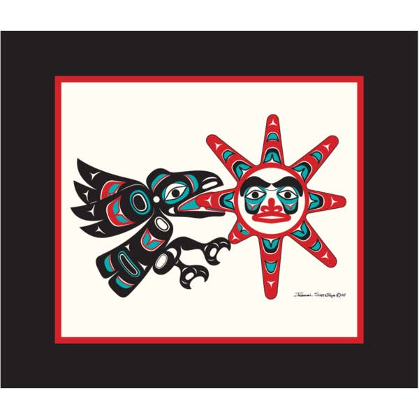 Raven Stealing The Sun - Open Edition Formline Art Print for wholesale by The Shotridge Collection