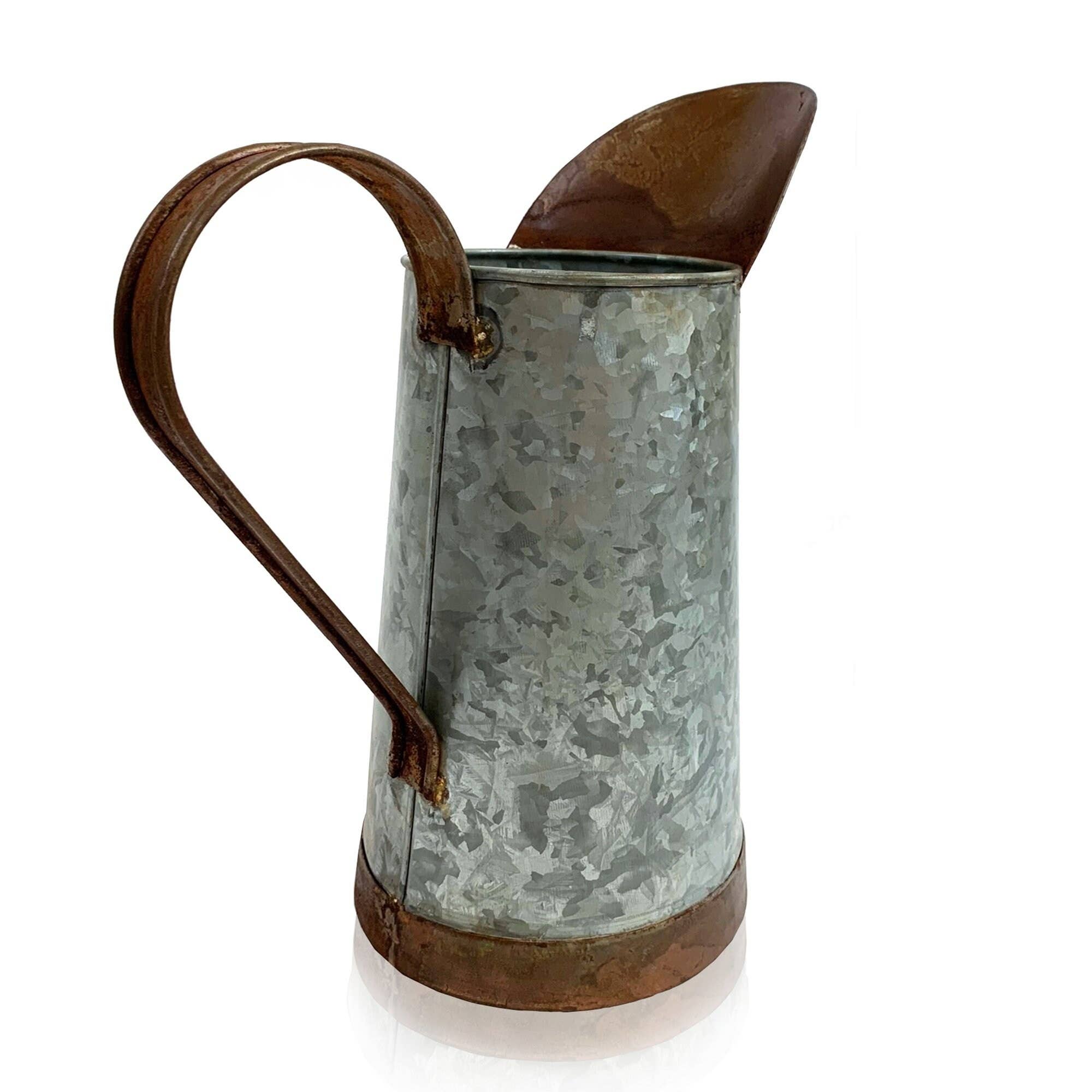 India Overseas Trading Corporation - Wholesale Pitcher - Vintage Galvanized Metal-Decorative 10.5" Inch Large Pitcher3