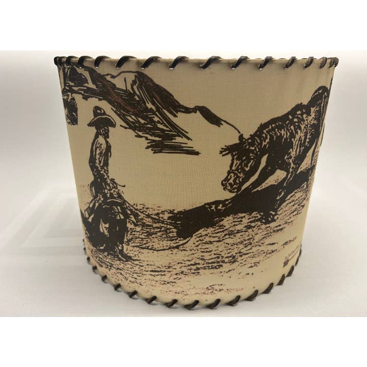 Red Dirt Ranch Clothing Company - Wholesale Lamp Shade - Lampshade Will James Smoky the Cowhorse Antique1