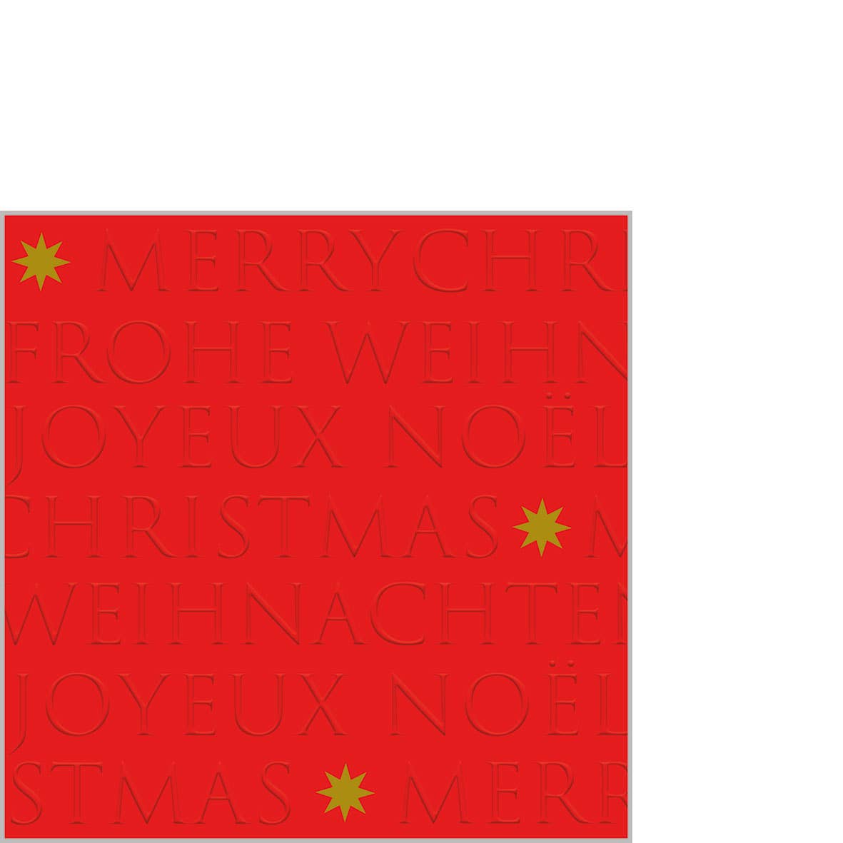 ppd Paperproducts Design GmbH - Wholesale Disposable Napkin - Weihnachtsserviette geprägt rot 25x25 Relief0