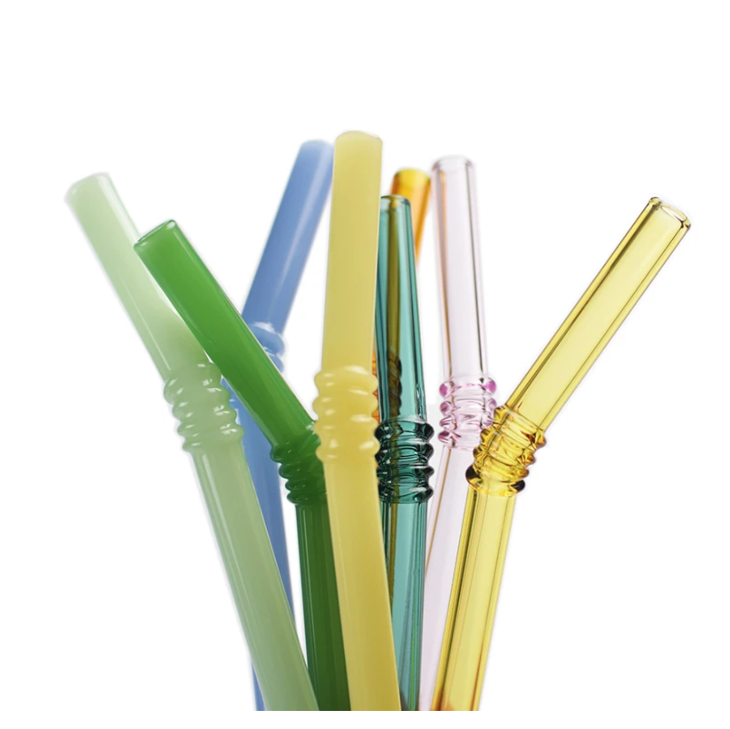 IVORE.GROUP (We cover All Import duty) - Wholesale Drinking Straw - 4Pcs/set 15cm Glass Straw with Brushes4