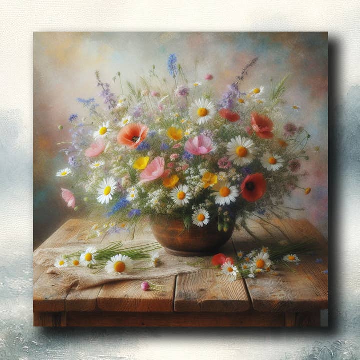 Bouquet 725 Fridge Magnet 55x55mm Souvenirs - Gadgets - Art for wholesale by frostedgrey