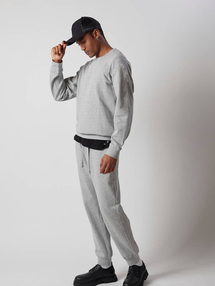 Sweatshirt met ronde hals, geborsteld, van gecertificeerd biologisch katoen voor wholesale door OWN OFF WITH NATURE