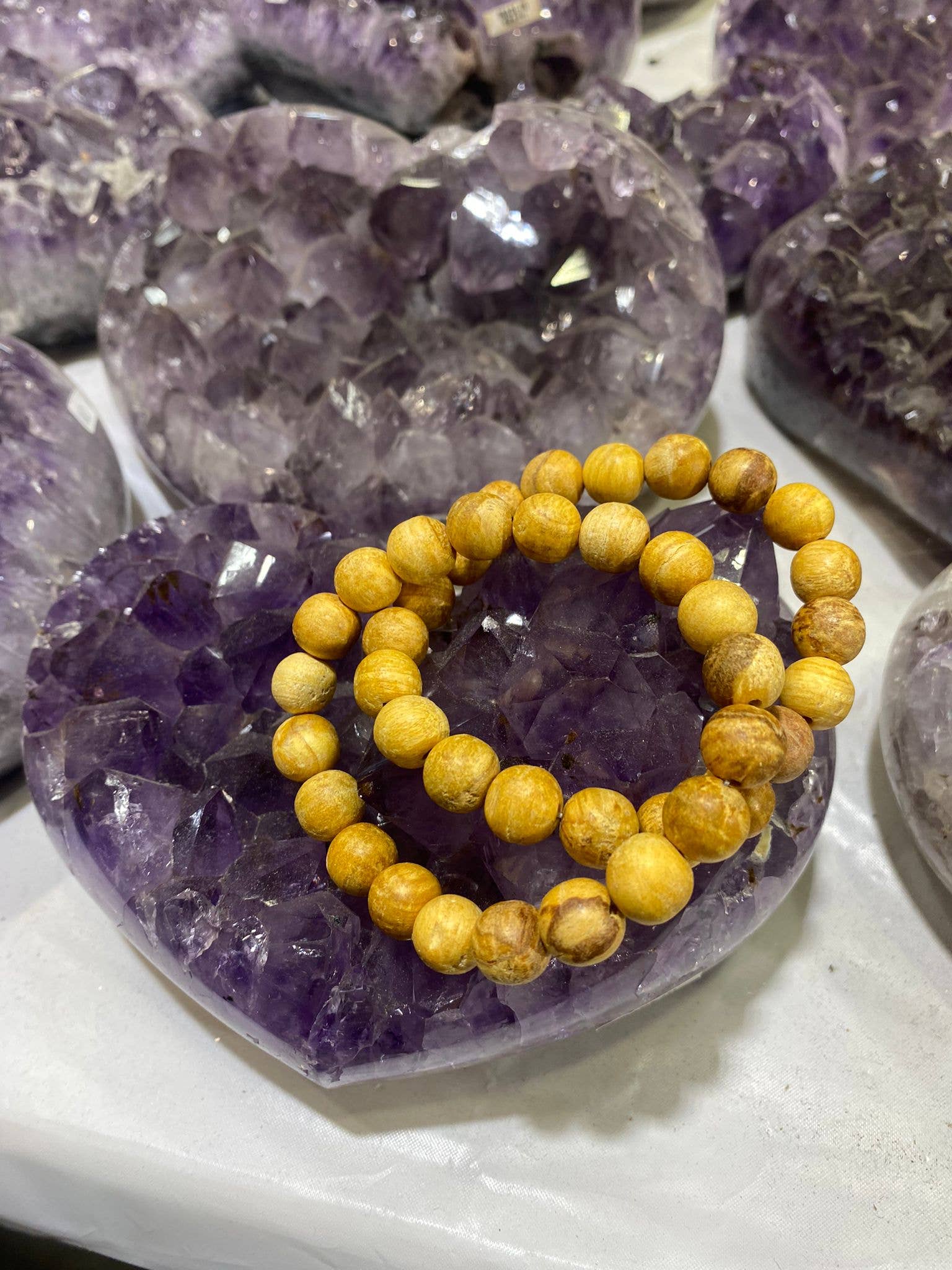 Quasar Gems USA - Wholesale Beaded Bracelet - Palo Santo Stretch Bracelet 10mm1