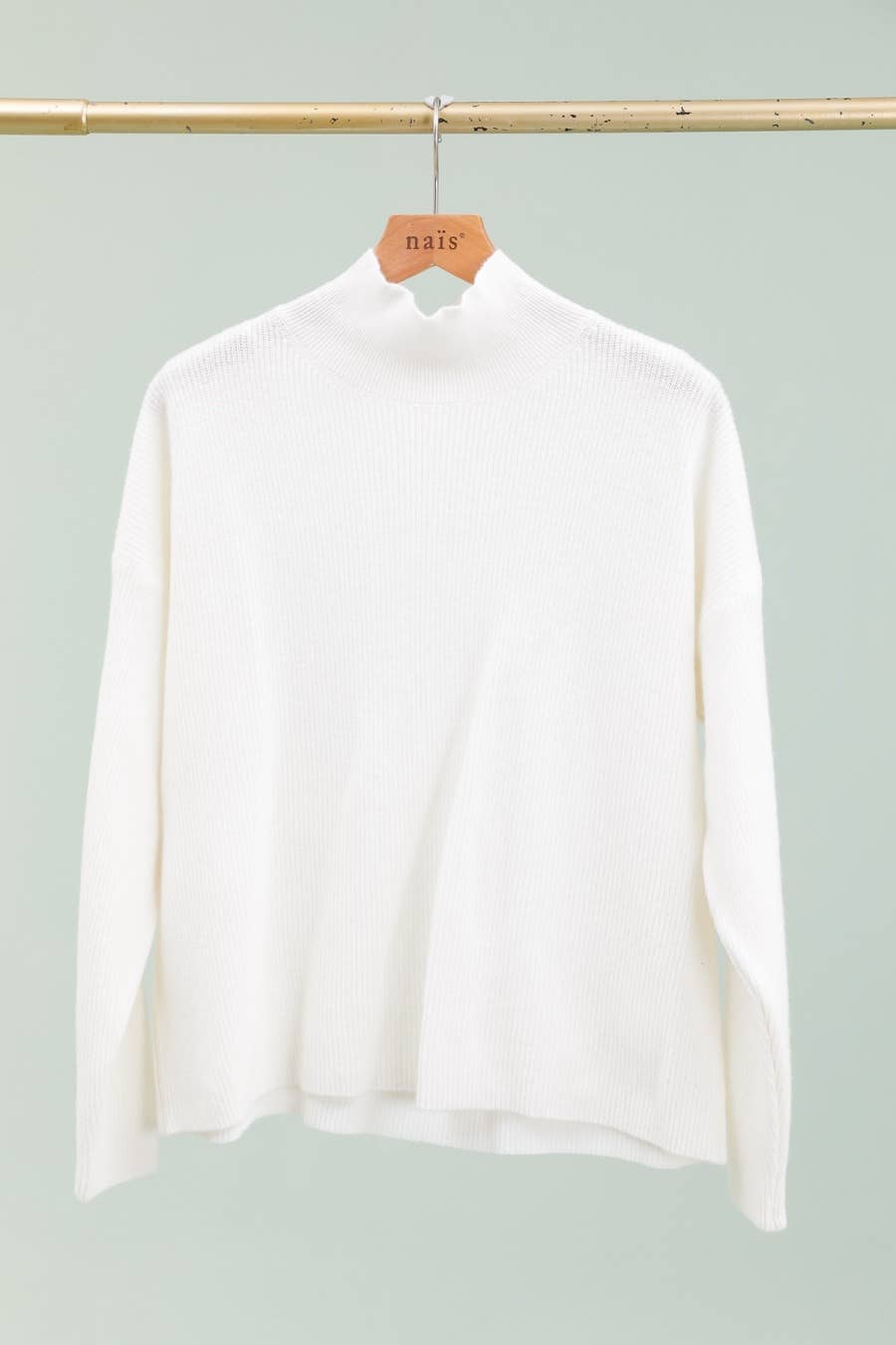 NAÏS PARIS - Wholesale Knit Sweater - Women's - High-neck long-sleeve sweater 100% extra fine merino wool12