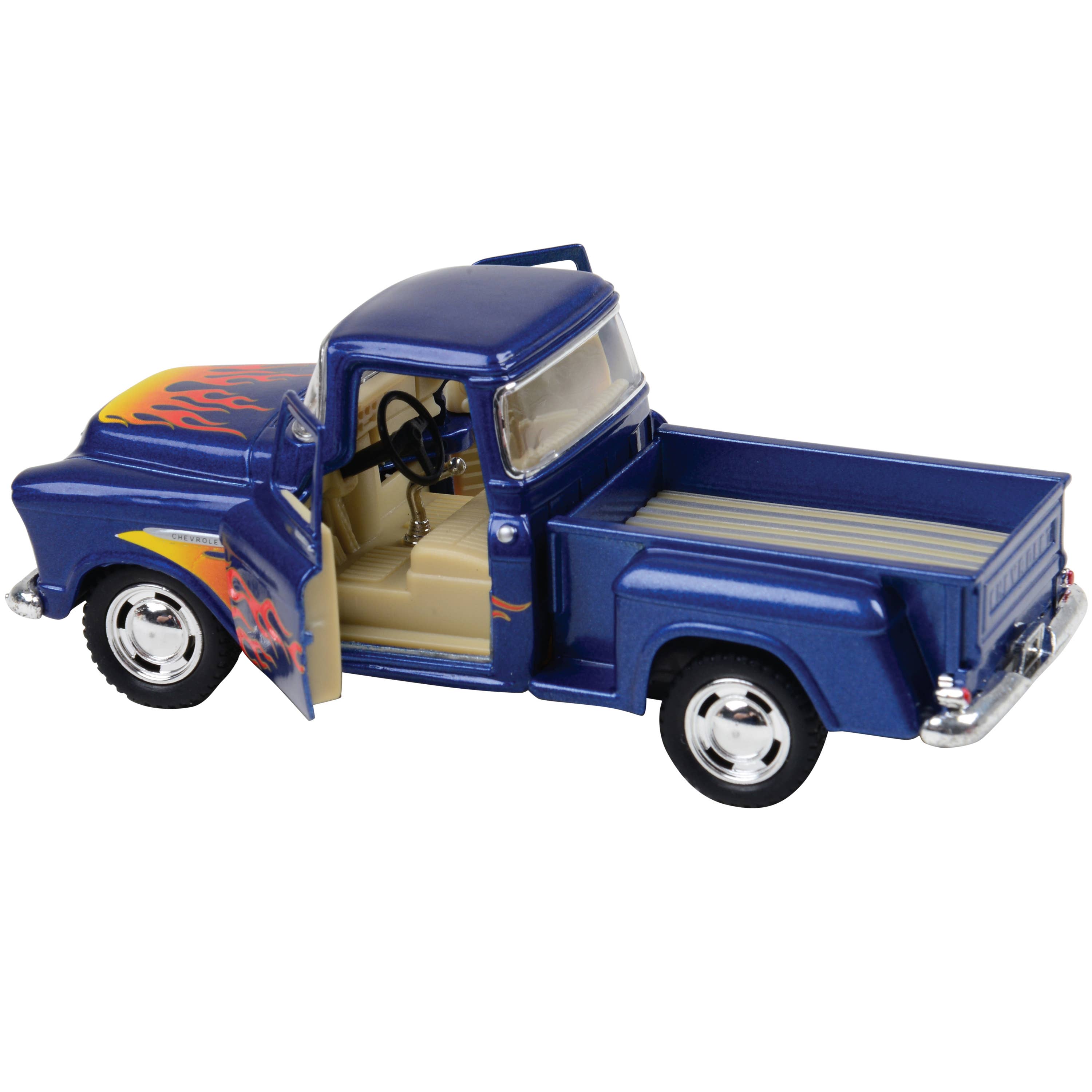 US Toy Company - Wholesale Toy Car/Truck - Kids - 1955 Chevy Sidestep Flame Decal Die Cast Car 12-unit Display2