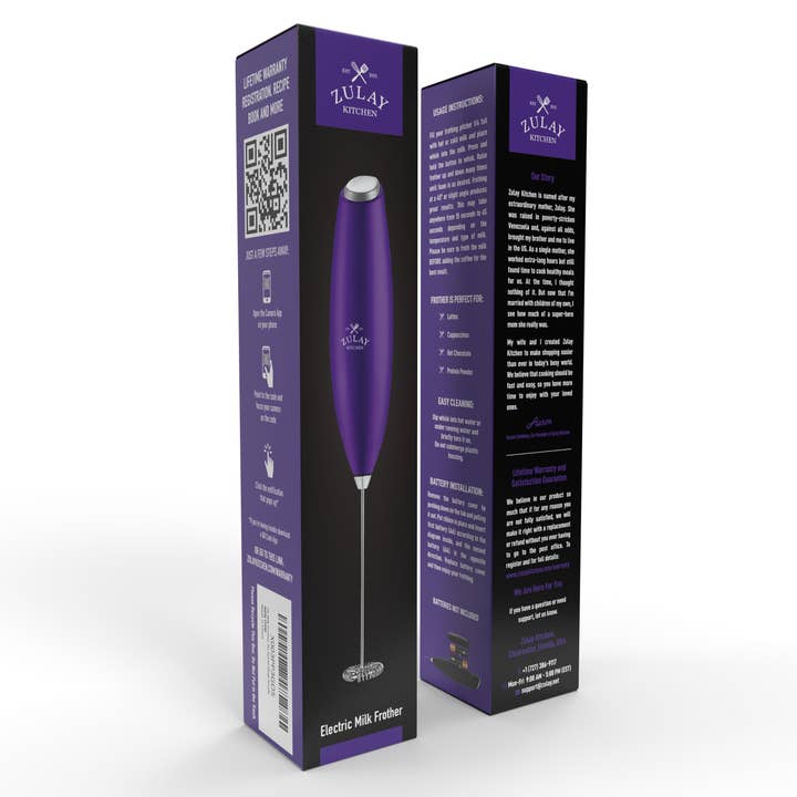 Zulay Kitchen - Wholesale Kitchen Tool/Gadget - Powerful Handheld Milk Frother - No Stand17