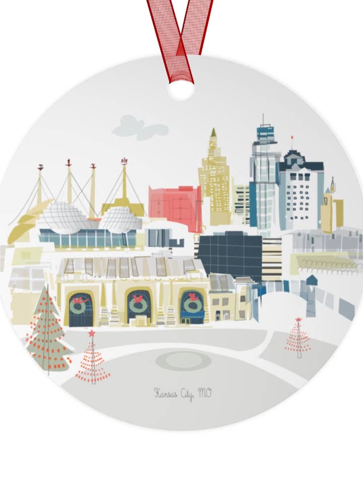 Kansas City, M0 Metal Ornament for engroshandel hos Albie Designs
