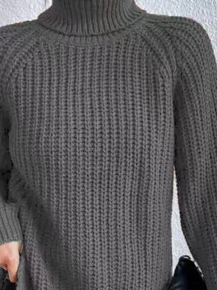 NINEXIS - Wholesale Knit Sweater - Women's - CWOSWL07649_HIGH-NECK MID-LENGTH RAGLAN SLEEVE SWEATER4