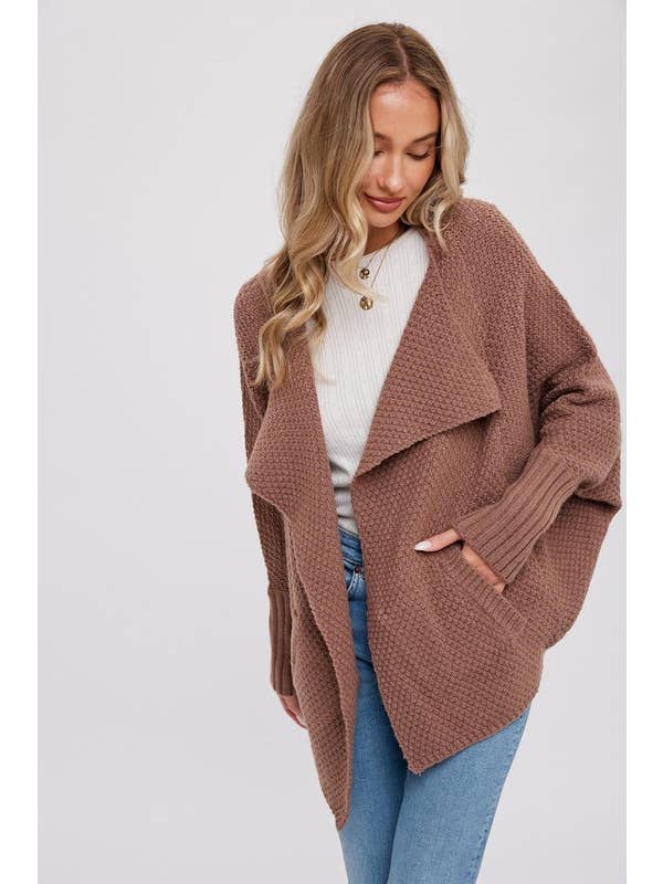 Vanilla Monkey - Wholesale Cardigan - Women's - Waffle Cocoon Sweater Cardigan