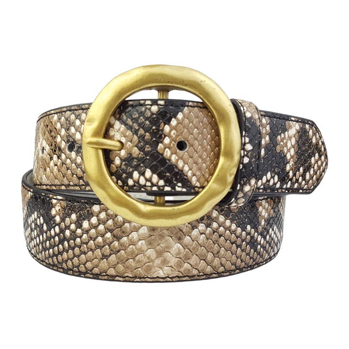 Axesoria West – wholesale Belt – Women's – Snake print with Round Buckle6