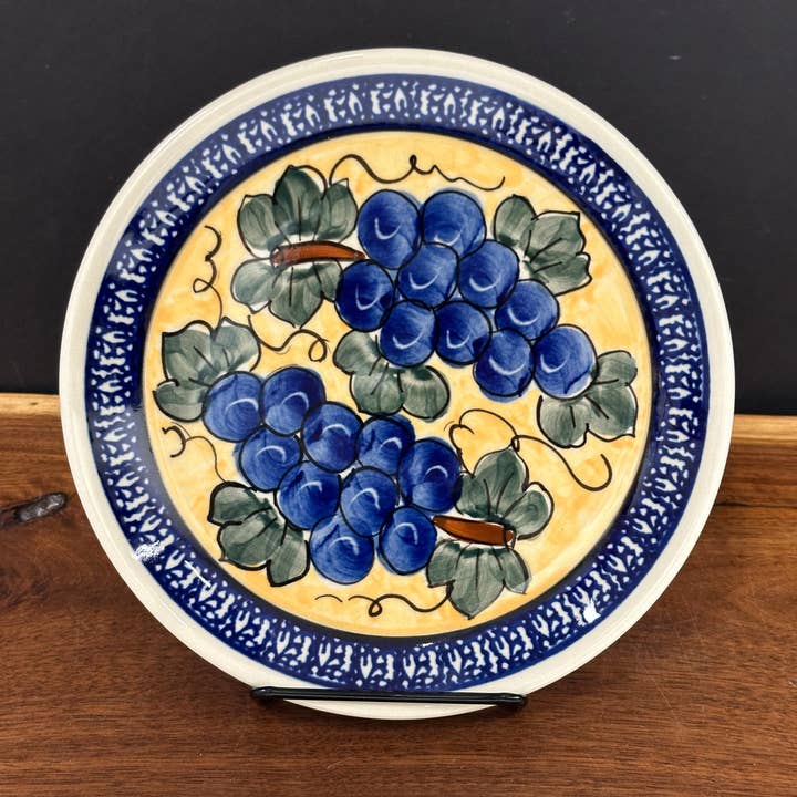 Teller, Salat 7,7”, Zaklady - Toskanische Trauben für den Großhandel von Music City Polish Pottery