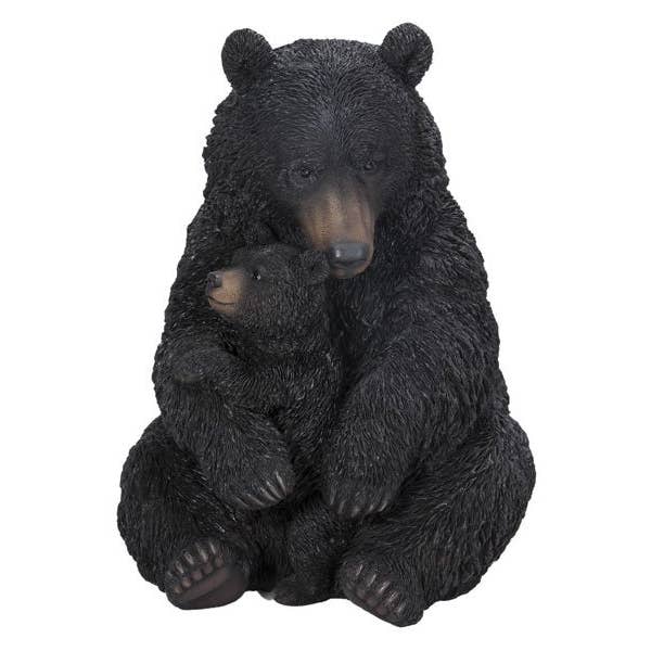 Hi-Line Gift Ltd. - Wholesale Outdoor Ornament/Decor - Large Black Bear Mother & Child Embracing