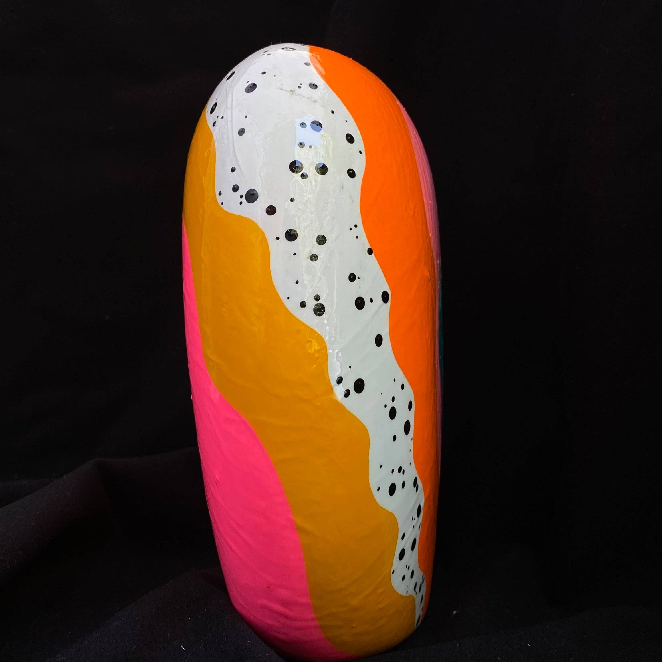 Artifacts of Joy - Wholesale Vase - Modern Artifact Face Vase/Planter Blue Bubbles Series3