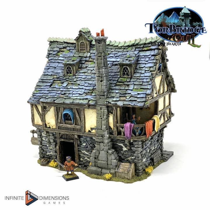 Milat's Townhouse Model Building set - Dnd, Wargaming, Model Train | Village | House | Medieval | Fantasy | D&D | 28mm | 32mm | Pathfinder for wholesale by The Beaver and Broadsword