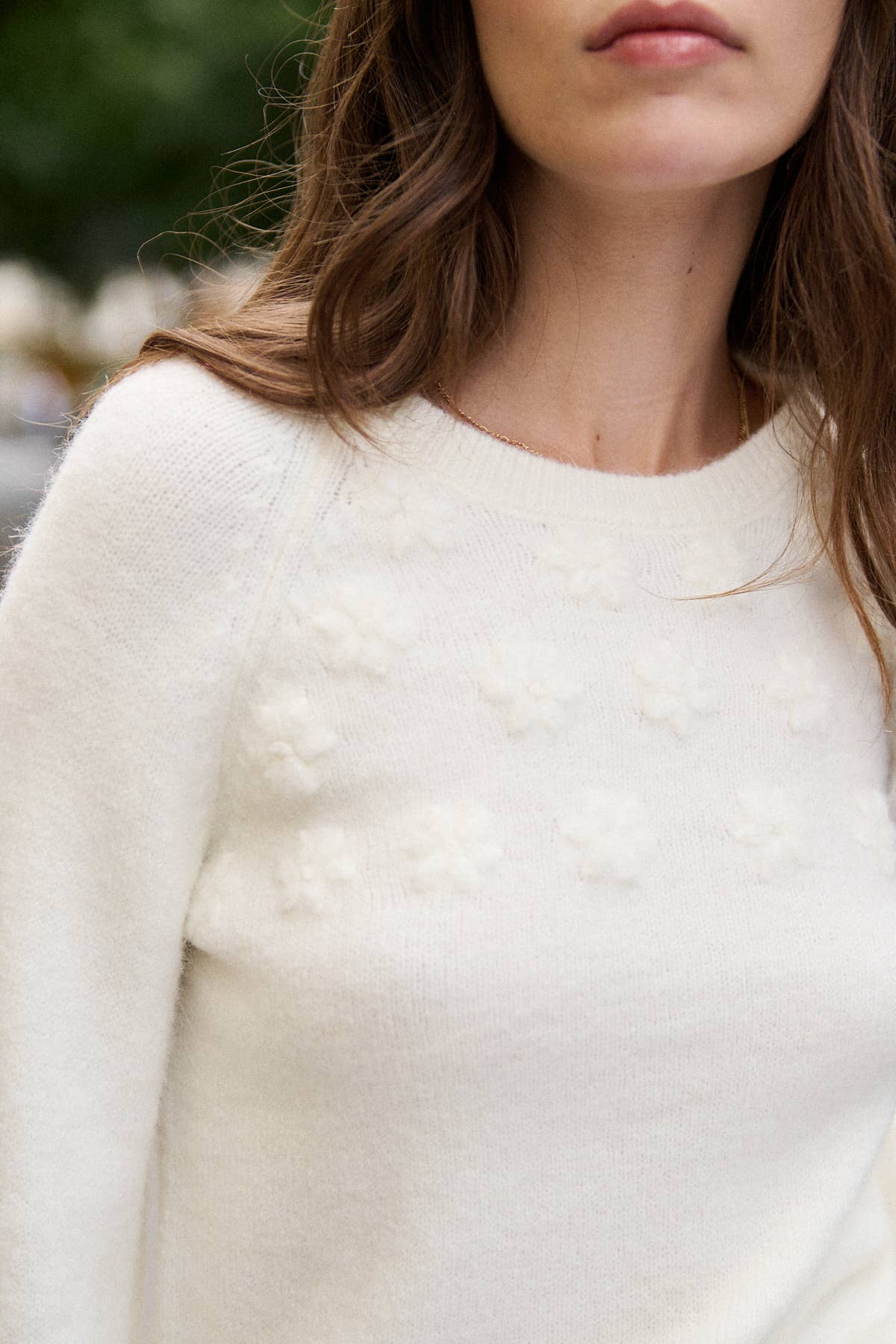 Nathael Paris - Vente Pull en maille – femme - Pull en alpaga et laine manches longues légèrement ballon7