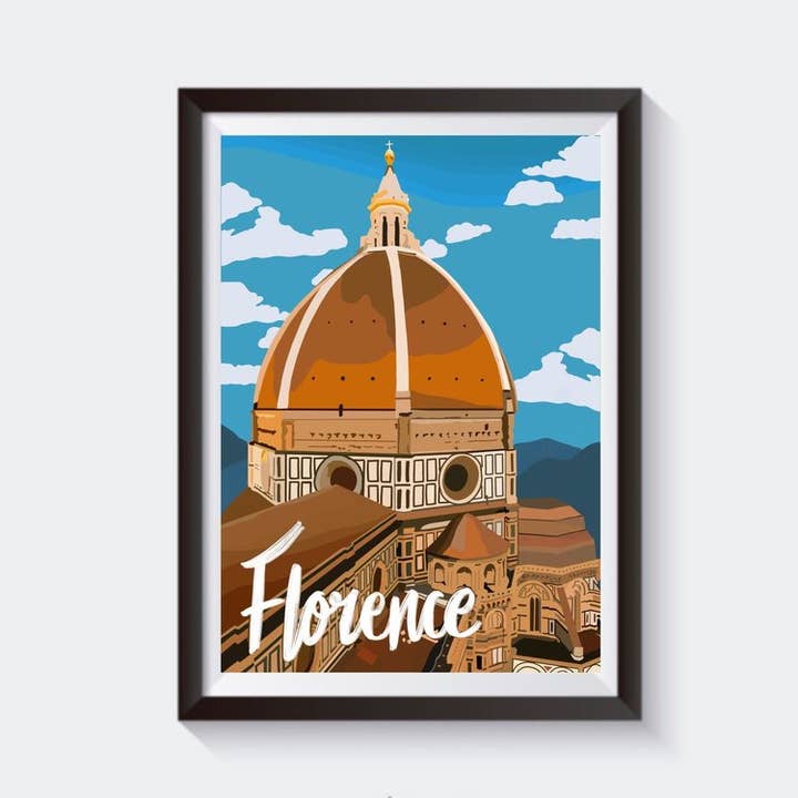 Florence, Italy Travel Artwork Print - Available in 6 sizes for wholesale by 2 Sisters