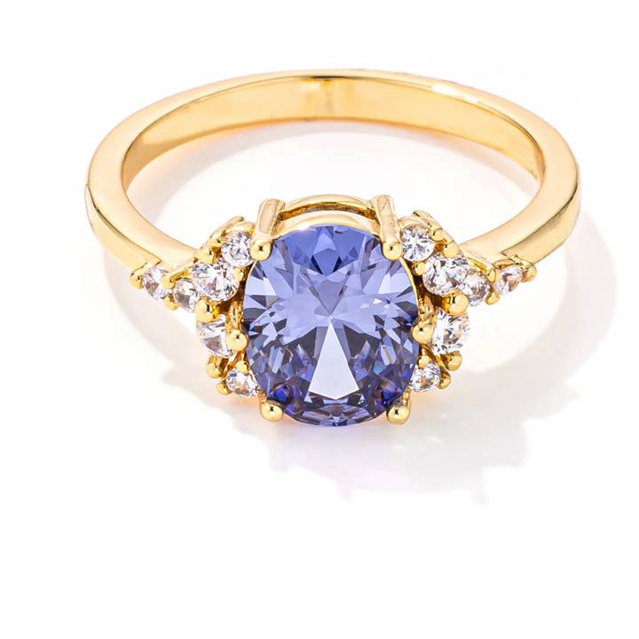 My Best Kept Jewelry - Wholesale Cocktail/Statement Ring - 3 Carat Tanzanite Cocktail Ring