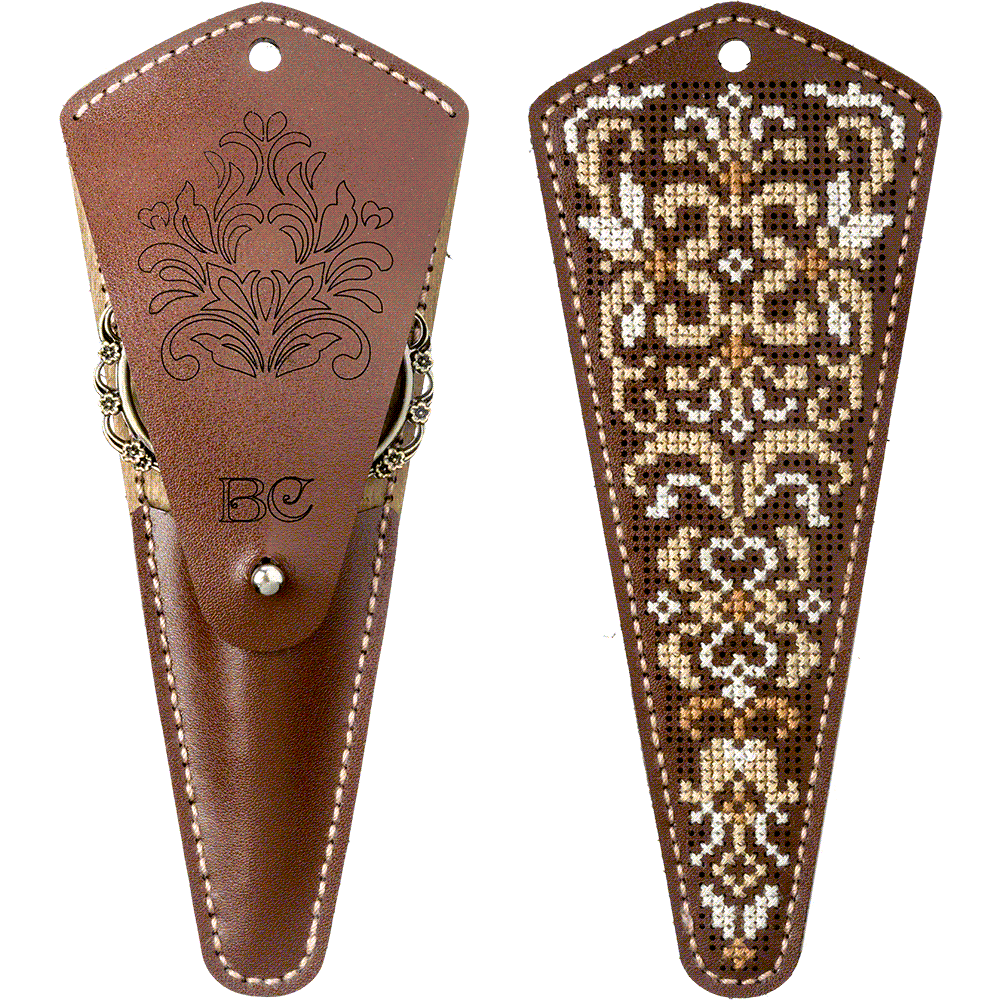 HobbyJobby – wholesale Embroidery/cross-stitch supplies – Scissor Case Needlecraft Kit - Leather Scissor Case5