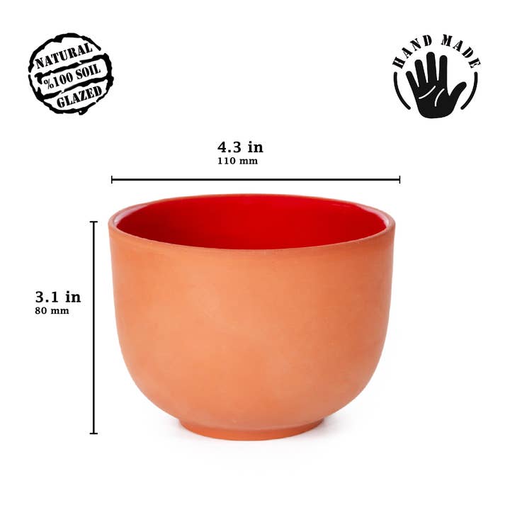 Hakan - Vendita all'ingrosso Insalatiera - Piatto da portata in terracotta, ciotola di terracotta per cucinare e yogurt