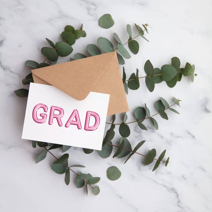 Party Collective - Wholesale Graduation Card - Pink Balloon Letter Graduation Card3