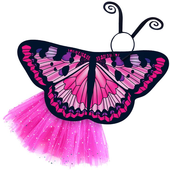 Butterfly Halloween Costume Kids Pink Painted Lady Wing Cape for wholesale by Knotty Kid