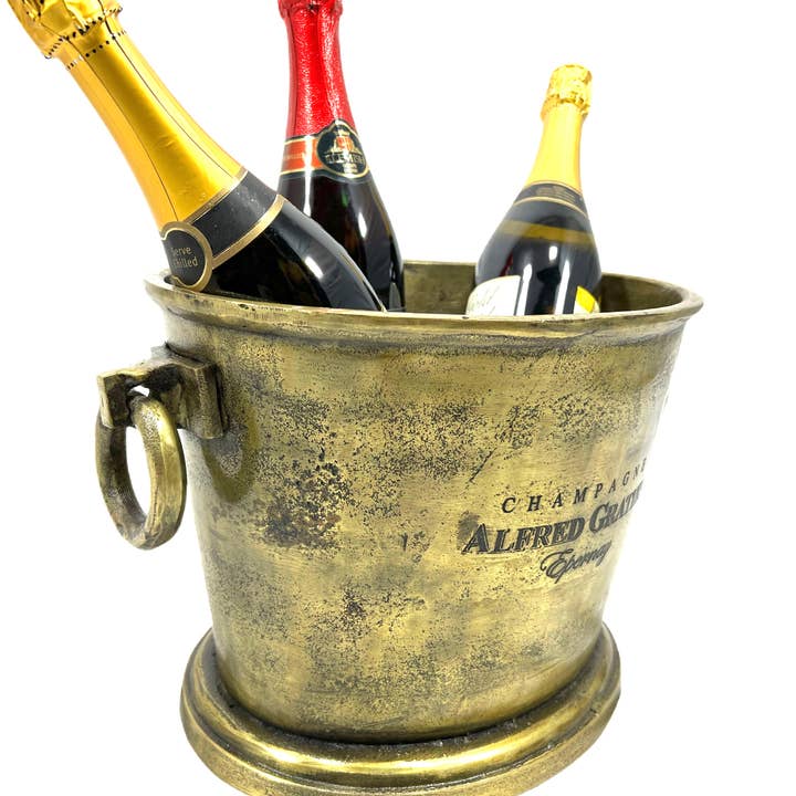 DDecorStore – Engroshandel Isspand – Alfred Gratien Messing Antik Champagne Bucket Oval Cooler2