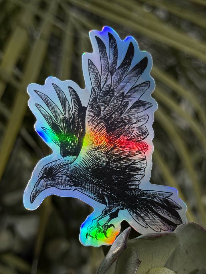 Autocollant en vinyle corbeau pour la vente par The Pretty Cult