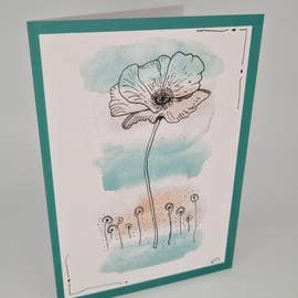 Foldet lykønskningskort (emne # 1231). A6-format for engroshandel hos CARD-ART