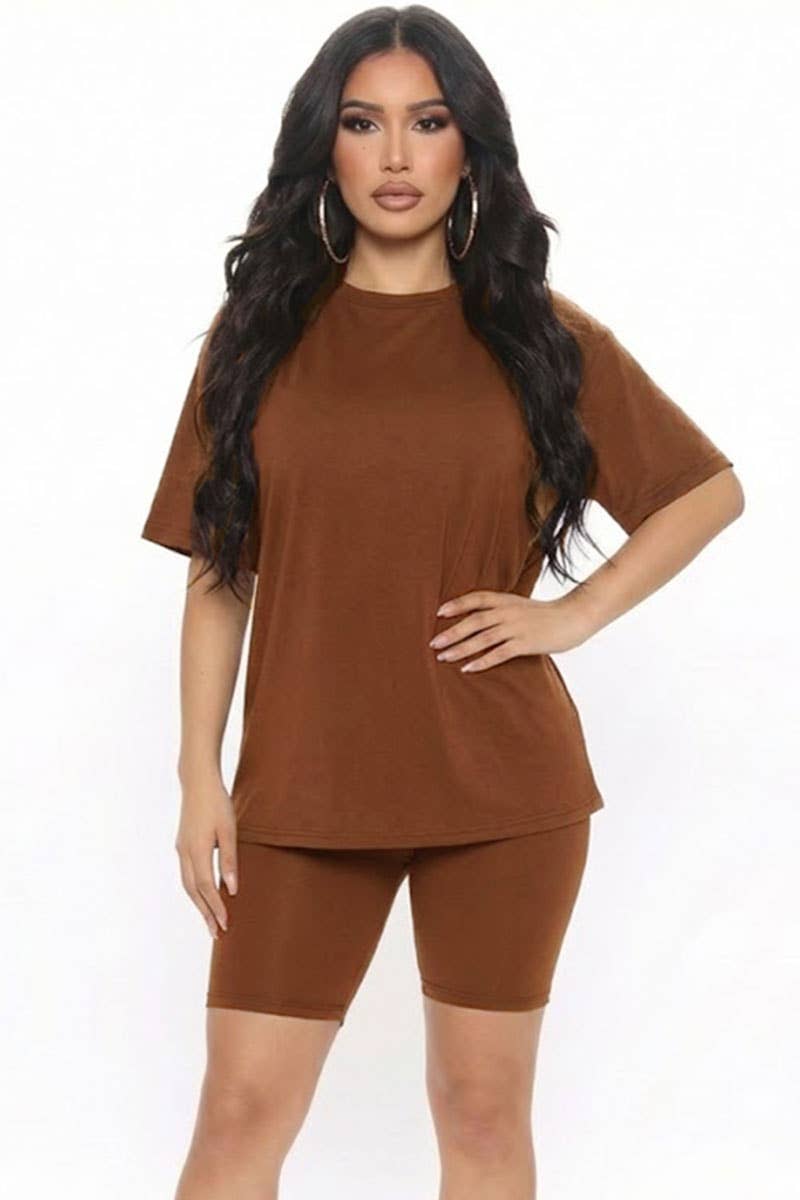 CAPELLA APPAREL - Wholesale Activewear Set - Women's - Loose Fit Top & Bike Shorts Set20