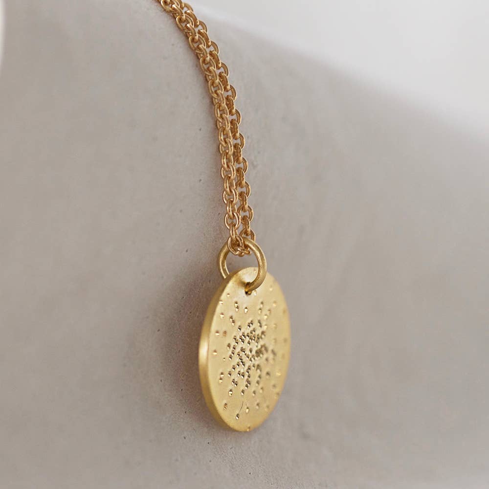 Christina Kober Designs - Wholesale Pendant/Charm Necklace - MINI COIN NECKLACE | stamped circle pendant4