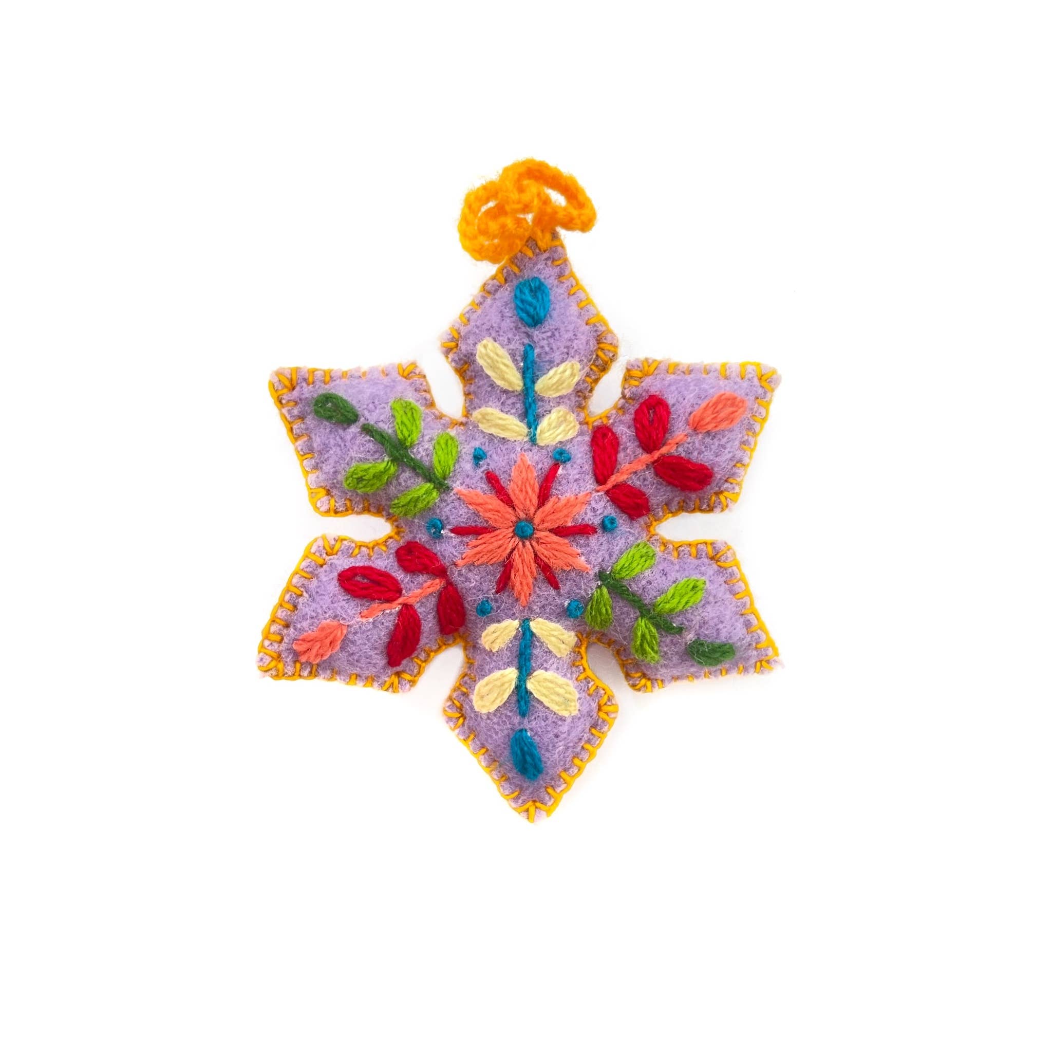Ornaments 4 Orphans - Wholesale Ornament - Colorful Snowflake Embroidered Christmas Ornament, Various Colors5