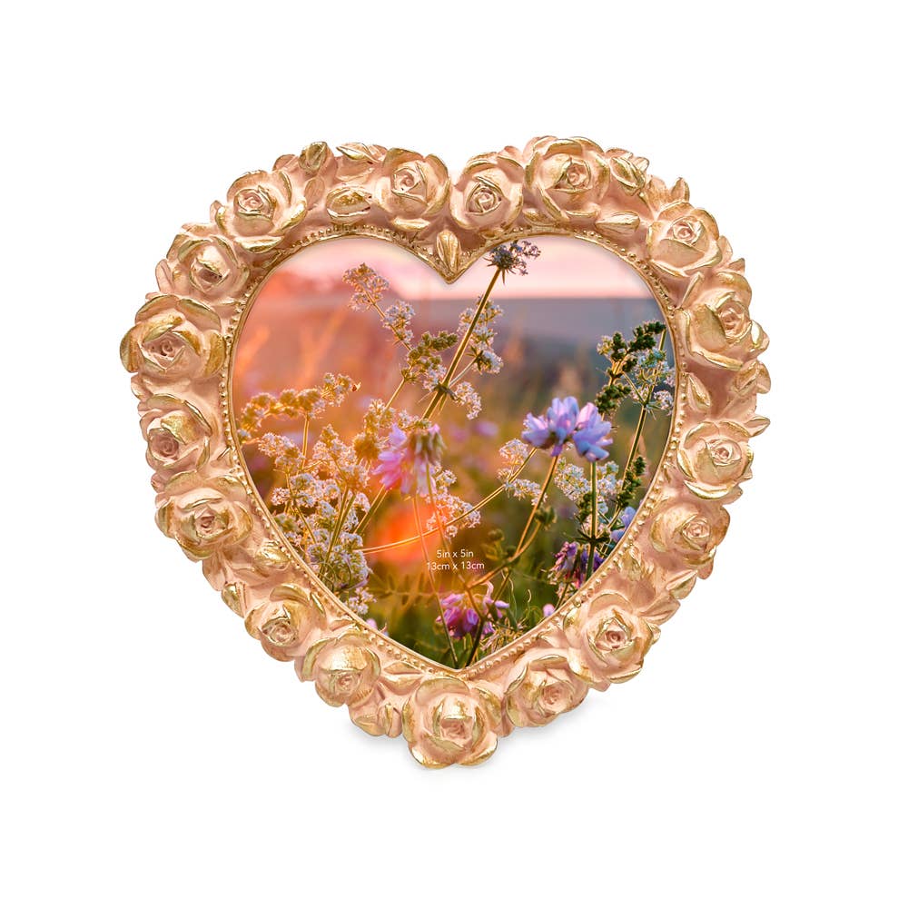 Isaac Jacobs International – Engroshandel Billedramme – Isaac Jacobs 5x5 hjerteformet rosenkantharpiks fotoramme7