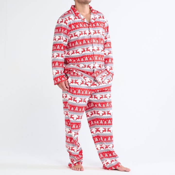 Spark Paws - Wholesale Sleepwear Top - Men's - Christmas Pajama Top - Winter Wonderland