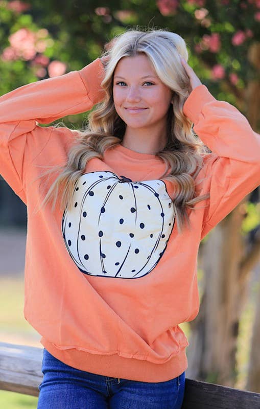 Miss Sparkling - Wholesale Graphic Sweatshirt - Women's - Pumpkin sweatshirt1