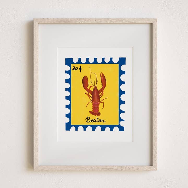 Stamp Boston Art Print for wholesale by Neptune Paper