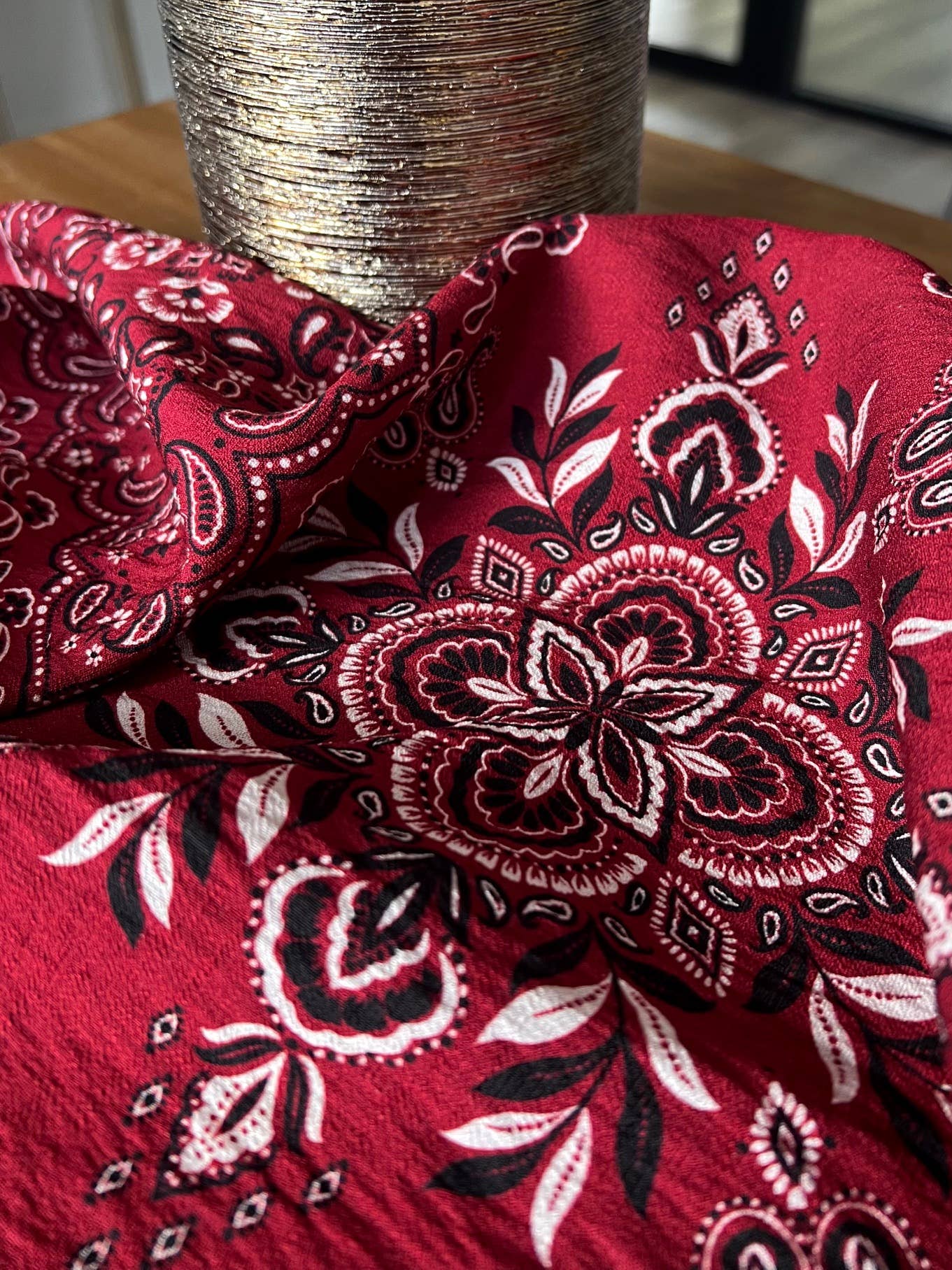 MY DRESS MADE - Wholesale T-Shirt - Women's - Scarlett bandana slub viscose fabric - printed in France7