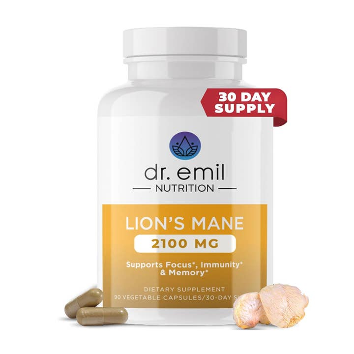 Dr. Emil Nutrition – Großhandel Nahrungsergänzungsmittel/Vitamin zum Einnehmen – Lions Mane Pilzkapseln