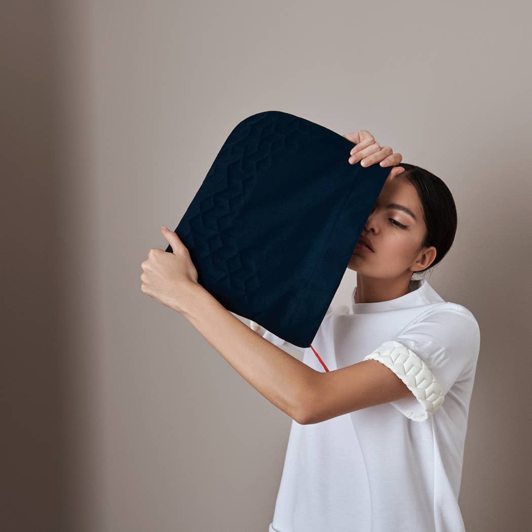 mimicri - Wholesale Clutch Bag - Women's - MUC Pouch, Navy Wool2