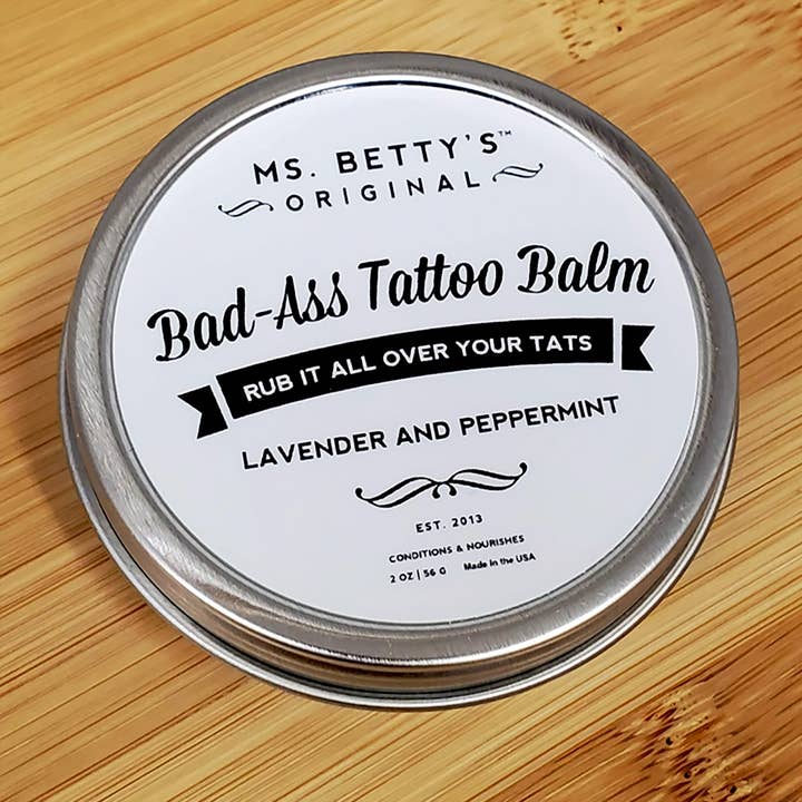 Bad-Ass Tattoo Balm - Lavender and Peppermint for wholesale by Ms. Betty's Original