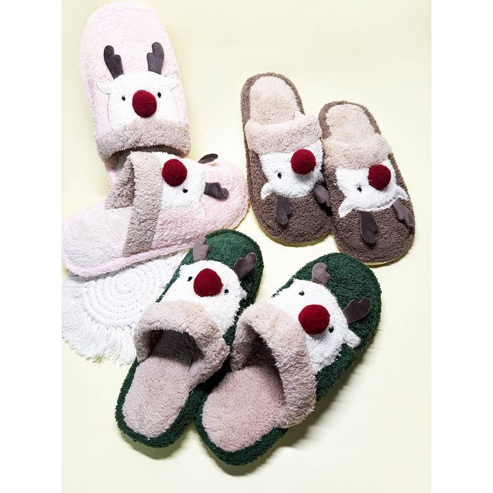 Reindeer Indoor Slip on Slippers for wholesale by Funteze