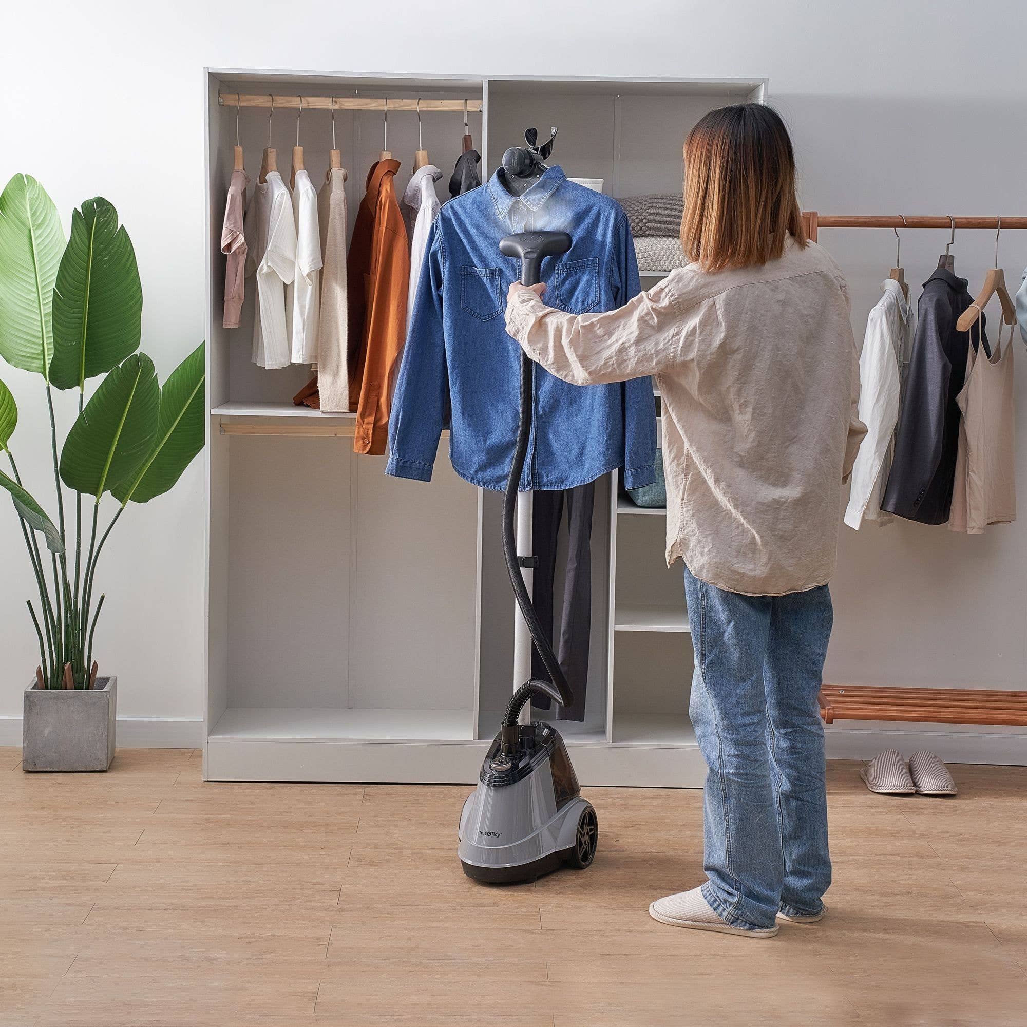 True & Tidy - Vente Défroisseur à vapeur pour vêtements - Défroisseur à vapeur professionnel pour vêtements avec 3 sachets de détartrant1