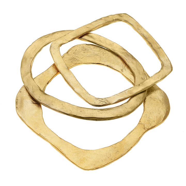 Set of 3 Gold Bangles for wholesale by Susan Shaw