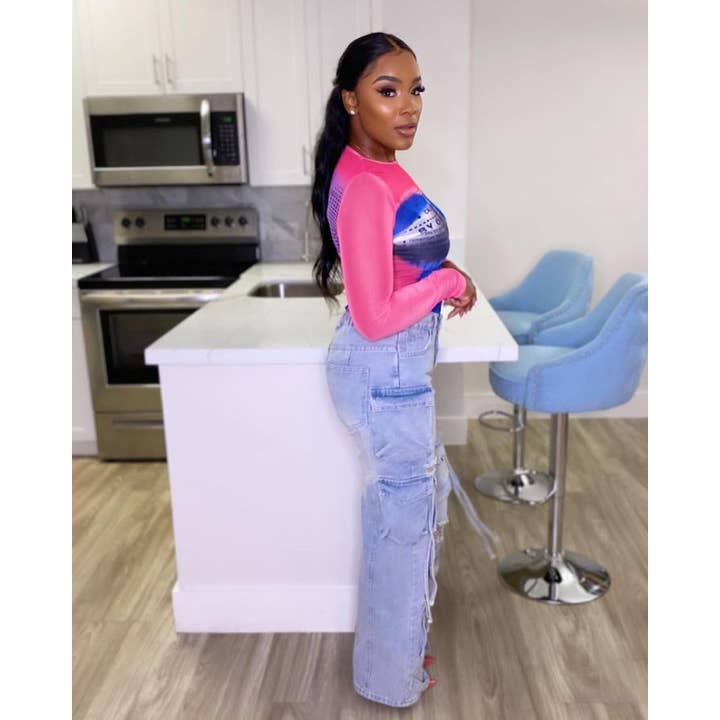 MB Fashion Wholesale - Wholesale Jeans - Women's - MB FASHION ELASTICATED WAIST DENIM PANTS 8483LY34