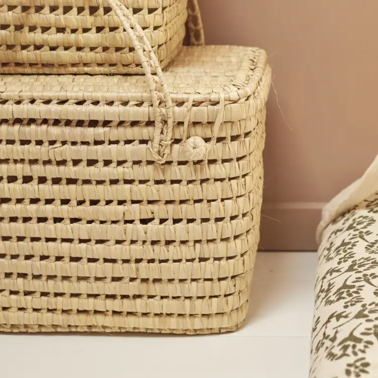 Collection Maroc - Wholesale Shopping Cart - Palm Leaf Chest 45 cm1