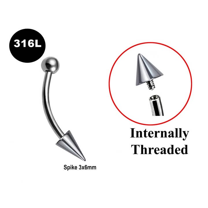 Bodytrend – wholesale Lip ring – Curved barbell,Vertical Labret Piercing -Surgical Steel 316L1