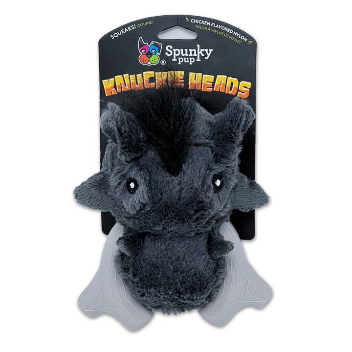 Spunky Pup - Wholesale Pet Plush Toy - Dog - Knuckle Heads - Plush/Nylon Combo 2-in-1 Toy